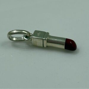 EUC Links of London lipstick sterling silver and enamel charm